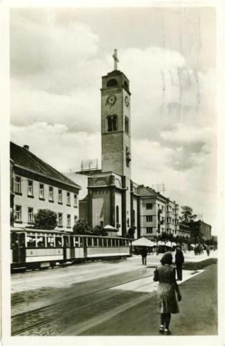 Crkva sv. Petra, s novim zvonikom, oko 1930. godine